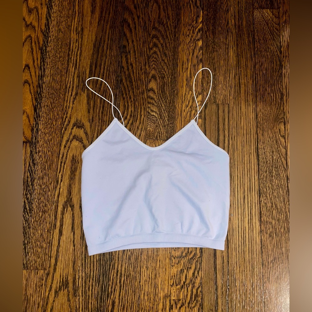 baby blue crop/tank top